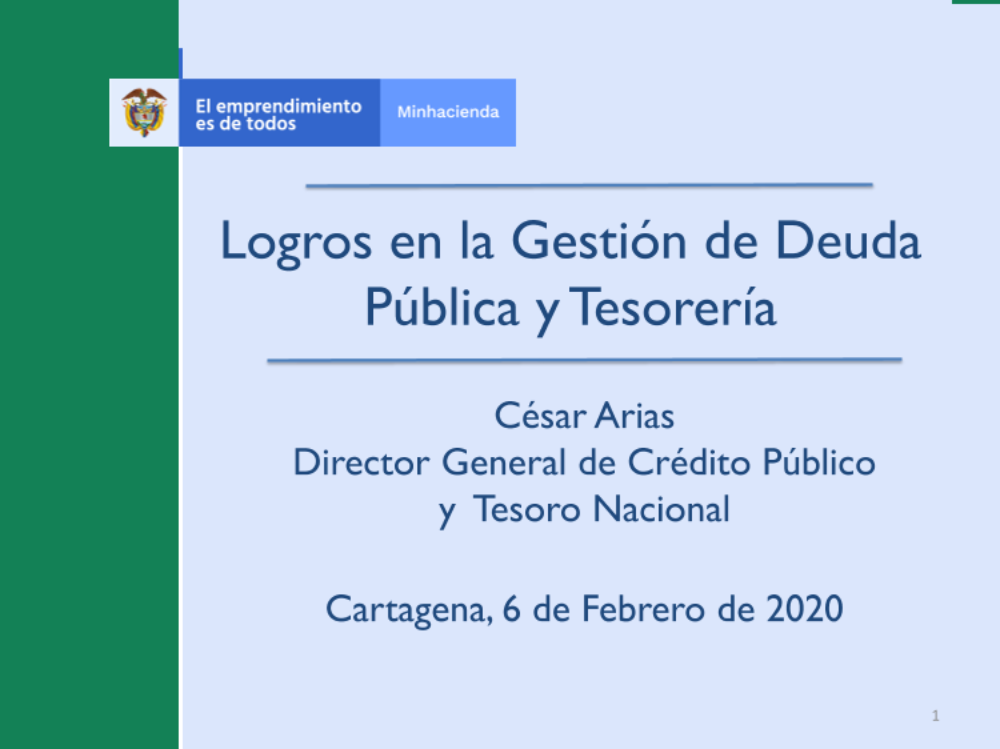 Gestión de la Deuda Pública y Tesorería 2020